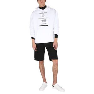 RAF SIMONS Graphic Print Hoodie Men WHITE Sweaters & Cardigans